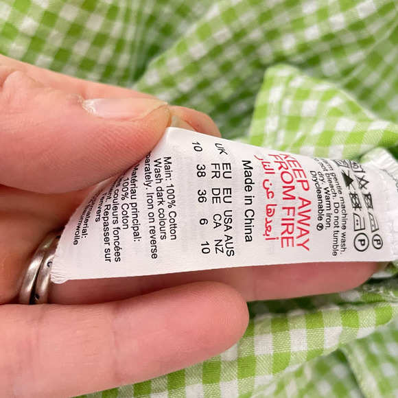 Women's Pretty Little Thing Gingham Y2k Dress Mini sz. 6 #KK - Picture 7 of 10